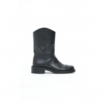 CHANEL CC MID MOTO BOOT 
